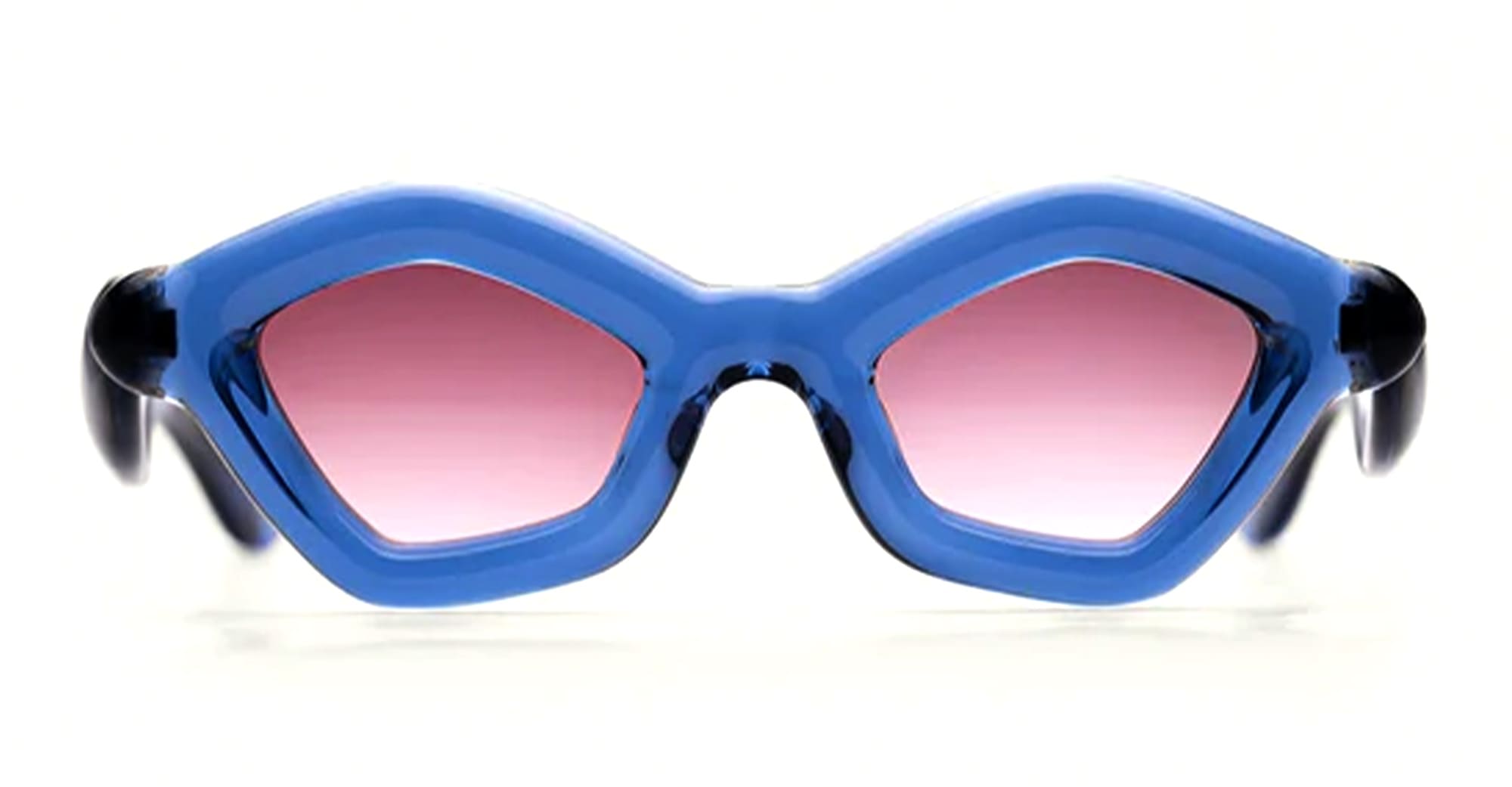 Ottica Mondello Roma - Paloceras - pebble-ice-blue-dx - PEBBLE - ICE BLUE DX - Acetate - shape Cat-eye - blue - EYEWEAR - SUNGLASSES - Unisex,Uomo,Donna,Women,Men - lens red - Made In China