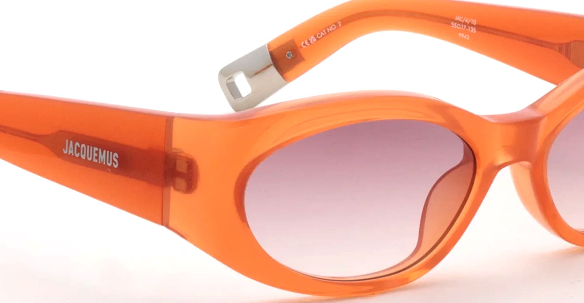 Ottica Mondello Roma - Jacquemus - JAC4C10SUN - OVALO - AMBER / ROSE LENS - Acetate - shape Oval - orange - EYEWEAR - SUNGLASSES - Donna,Women - lens Pink - Made In Japan