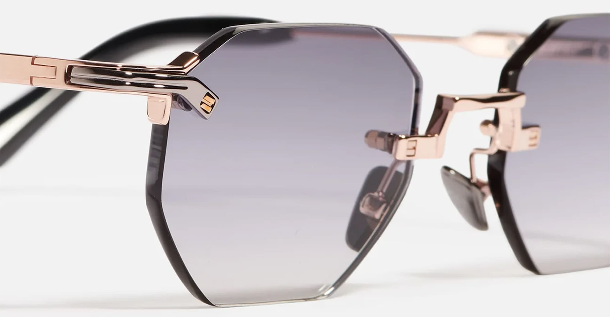 Ottica Mondello Roma - John Dalia - CURTIS-C419 - CURTIS - C419 Rose Gold - stainless steel - shape Hexagonal - rose gold - EYEWEAR - SUNGLASSES - Unisex,Uomo,Donna,Women,Men - lens Gradient grey - Made In France