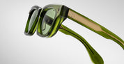 Ottica Mondello Roma - Jacques Marie Mage - JMMDE-10Y4 - DECADE COLLECTION: DEALAN - ROVER - Acetate - shape Squared - green - EYEWEAR - SUNGLASSES - Uomo,Men - lens Green - Made In Japan