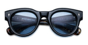 Ottica Mondello Roma - Jacques Marie Mage - JMMLM-01 - MOLITOR - NOIR - Acetate - shape Round - Black - EYEWEAR - SUNGLASSES - Unisex,Uomo,Donna,Women,Men - lens Blue - Made In Japan