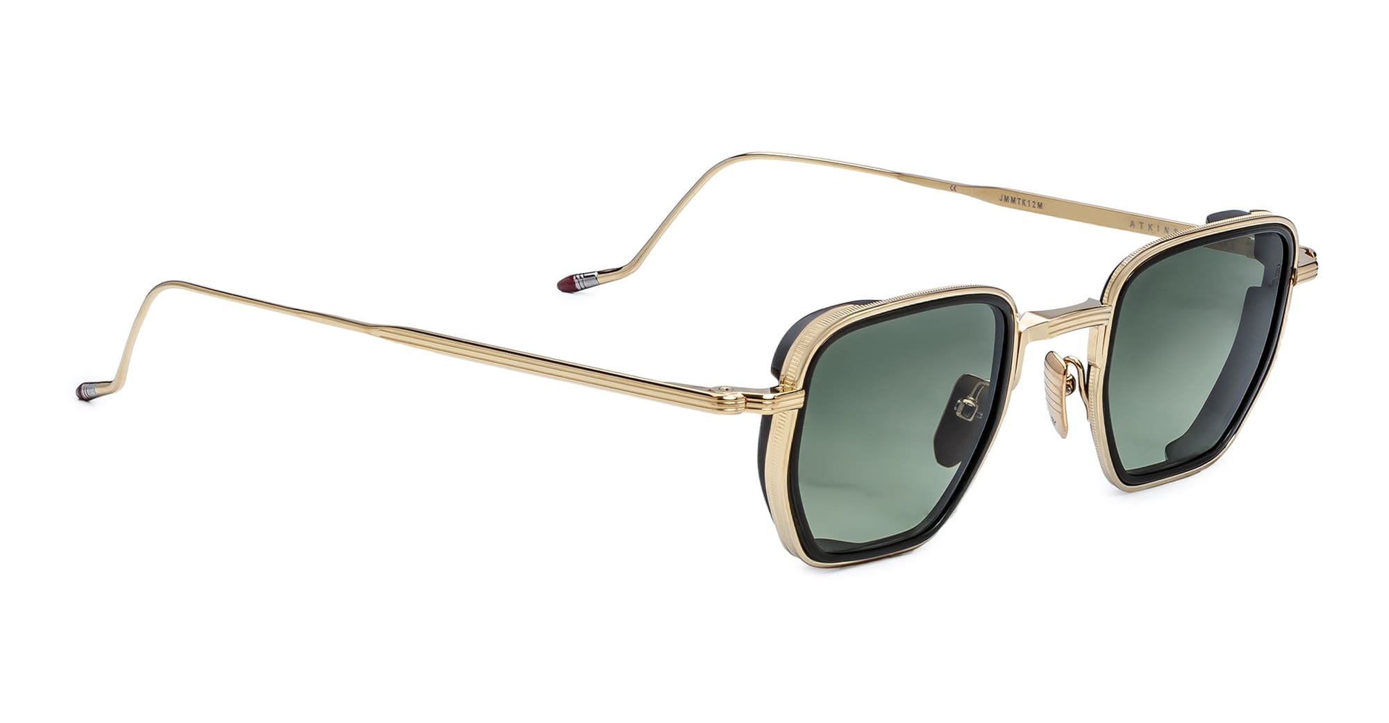 Ottica Mondello Roma - Jacques Marie Mage - JMMTK-12M - ATKINS - MUSKET - Titanium - shape Squared - Gold - EYEWEAR - SUNGLASSES - Unisex,Uomo,Donna,Women,Men - lens Green - Made In Japan
