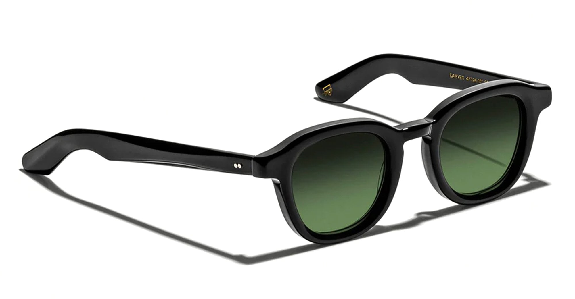  CUSTOM FOREST WOOD LENS - Acetate - shape Panto - Black - EYEWEAR - SUNGLASSES - Unisex,Uomo,Donna,Women,Men - lens Gradient green - Made In China