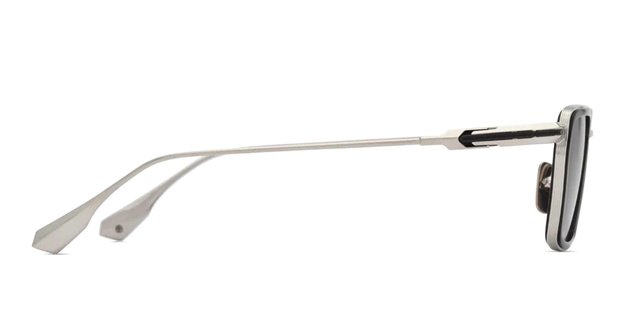Ottica Mondello Roma - DITA - DTS483-A-03 - LINEAGE.70X - SHINY SILVER / BLACK GLASS / IRON - titanium, acetate - shape Squared - silver, black - EYEWEAR - SUNGLASSES - Unisex,Uomo,Donna,Women,Men - lens Gradient grey - Made In Japan