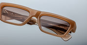 Ottica Mondello Roma - Jacques Marie Mage - JMMRUS-11W - RUSH - BIRCH  - Acetate - shape Rectangular - brown - EYEWEAR - SUNGLASSES - Uomo,Men - lens Gradient brown - Made In Japan