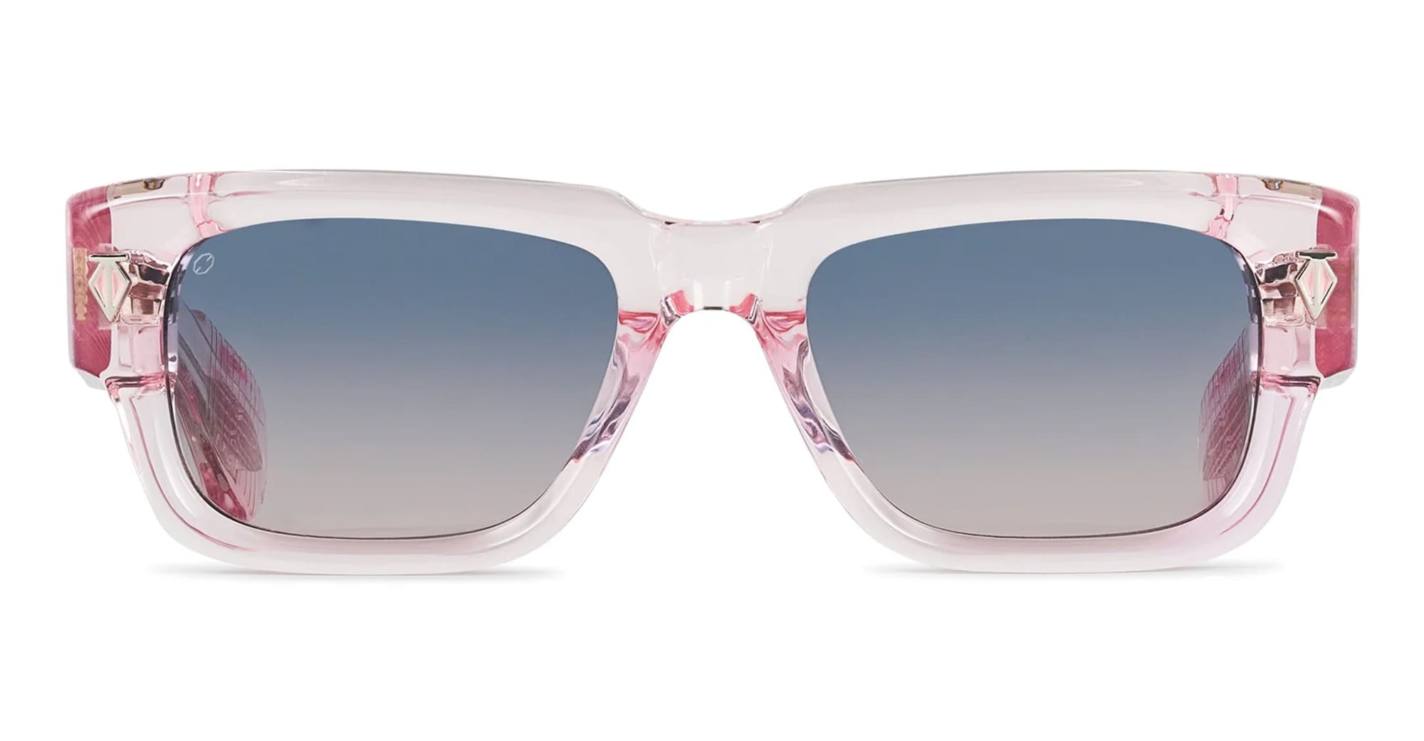 Ottica Mondello Roma - T HENRI - TAAM - TAYCAN - PAMPELONNE - Acetate - shape Rectangular - transparent pink - EYEWEAR - SUNGLASSES - Unisex,Uomo,Donna,Women,Men - lens Gradient blue - Made In Japan