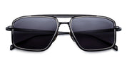 Ottica Mondello Roma - Jacques Marie Mage - JMMER-19J - EARL - CORBEAU - Titanium - shape Navigator - Silver - EYEWEAR - SUNGLASSES - Unisex,Uomo,Donna,Women,Men - lens jet black - Made In Japan