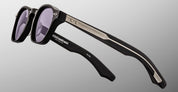 Ottica Mondello Roma - Jacques Marie Mage - JMMZP-K28 - ZEPHIRIN EPOXY II - FUMÉE - Acetate - shape Squared - Black - EYEWEAR - SUNGLASSES - Unisex,Uomo,Donna,Women,Men - lens purple - Made In Japan