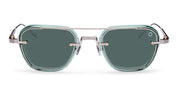 Ottica Mondello Roma - Akoni - AKS-537C-49 - JURA - DEEP EMERALD GREEN - titanium, acetate - shape Squared - green, silver - EYEWEAR - SUNGLASSES - Unisex,Uomo,Donna,Women,Men - lens Green - Made In Japan