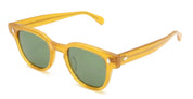 Ottica Mondello Roma - Julius Tart - JTPL-007S-2B-GN-30 - BRYAN 46X22 - VINTAGE YELLOW / GREEN LENS - Acetate - shape Panto - yellow - EYEWEAR - SUNGLASSES - Unisex,Uomo,Donna,Women,Men - lens Green - Made In Japan