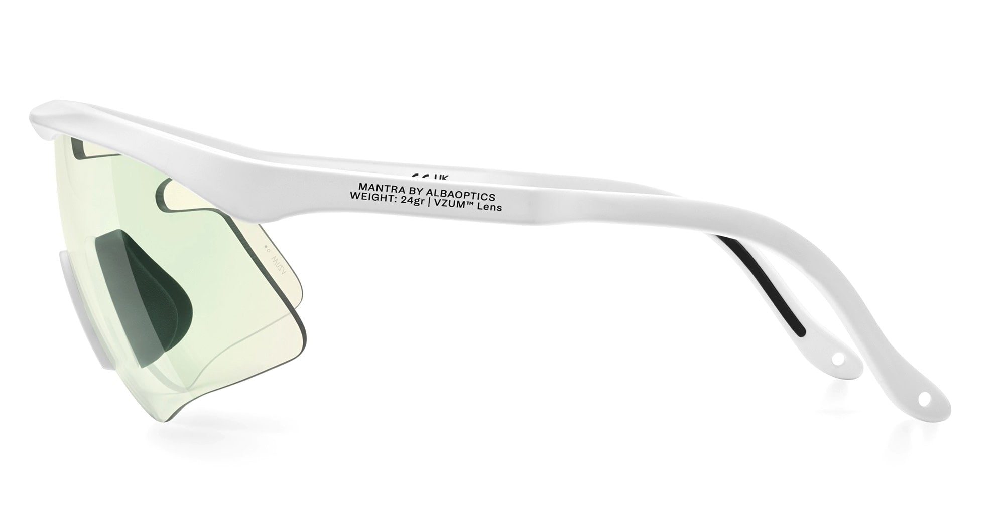 Ottica Mondello Roma - Alba Optics - 8050054516417 - MANTRA - WHITE / VZUM F-LENS BTL - Tr90 - shape Mask - White - EYEWEAR - SUNGLASSES - Unisex,Uomo,Donna,Women,Men - lens blue green - Made In Italy