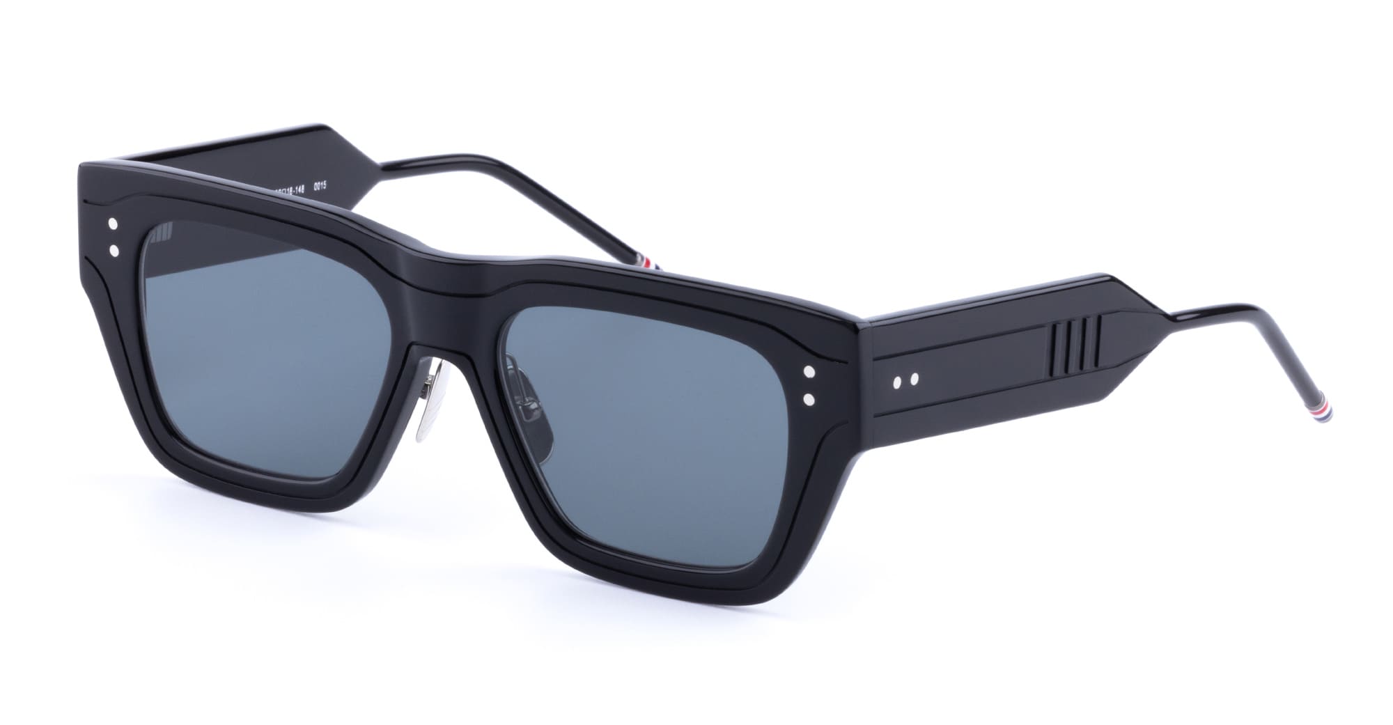 Ottica Mondello Roma - Thom Browne - UES947Z-G0002-001-52 - RECTANGULAR - BLACK / ASIAN FIT - Acetate - shape  - Black - EYEWEAR - SUNGLASSES - Uomo,Men - lens  - Made In Japan