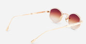 Ottica Mondello Roma - Sato - Mirac-RG-C-1 - MIRAC - Rose Gold / Crystal - Acetate, titanium - shape Oval - rose gold - EYEWEAR - SUNGLASSES - Unisex,Uomo,Donna,Women,Men - lens Gradient brown - Made In Japan