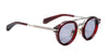 Ottica Mondello Roma - Jacques Marie Mage - J-ESN-DG-S7014N-OS - DELAGE - CHERRY - Acetate, titanium - shape Round - red, silver - EYEWEAR - SUNGLASSES - Donna,Women - lens lavender - Made In Japan