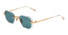 Ottica Mondello Roma - Akoni - AKS-307E-47 - JUNO-TWO - CRYSTAL CLEAR/ 12K GOLD - Acetate, titanium - shape Squared - crystal, gold - EYEWEAR - SUNGLASSES - Unisex,Uomo,Donna,Women,Men - lens emerald green - Made In Japan