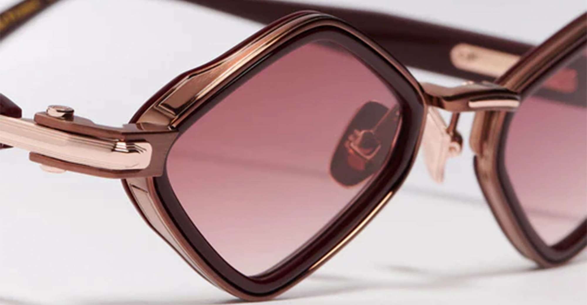 Ottica Mondello Roma - John Dalia - LANA-C460 - LANA - C460 Burgundy / Brushed Copper / Rose Gold - titanium, acetate - shape Diamond - burgundy - EYEWEAR - SUNGLASSES - Unisex,Uomo,Donna,Women,Men - lens red - Made In France