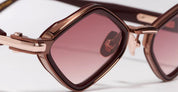 Ottica Mondello Roma - John Dalia - LANA-C460 - LANA - C460 Burgundy / Brushed Copper / Rose Gold - titanium, acetate - shape Diamond - burgundy - EYEWEAR - SUNGLASSES - Unisex,Uomo,Donna,Women,Men - lens red - Made In France
