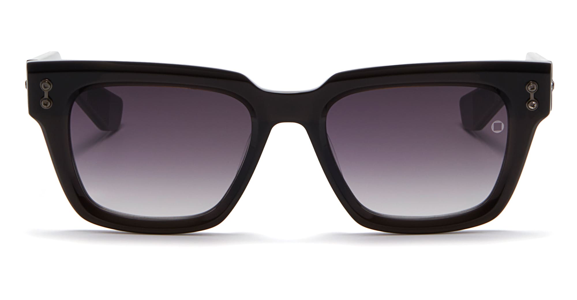 Ottica Mondello Roma - Akoni - AKS-111A-52 - PYXIS - CRYSTAL BLACK / BLACK RHODIUM - Acetate - shape Squared - Black - EYEWEAR - SUNGLASSES - Uomo,Men - lens Gradient grey - Made In Japan