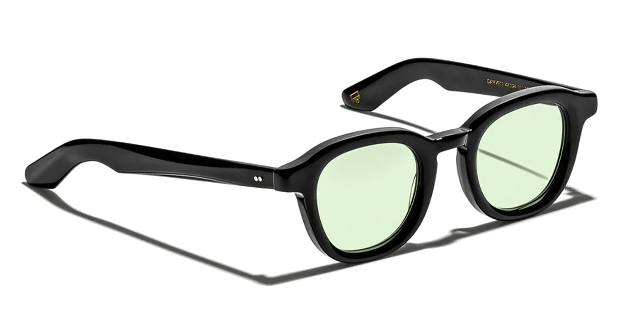 Ottica Mondello Roma - Moscot - OR-DAH-S44240200-TE - DAHVEN  (44) - BLACK / CUSTOM LIMELIGHT LENS - Acetate - shape Panto - Black - EYEWEAR - SUNGLASSES - Unisex,Uomo,Donna,Women,Men - lens Green - Made In China