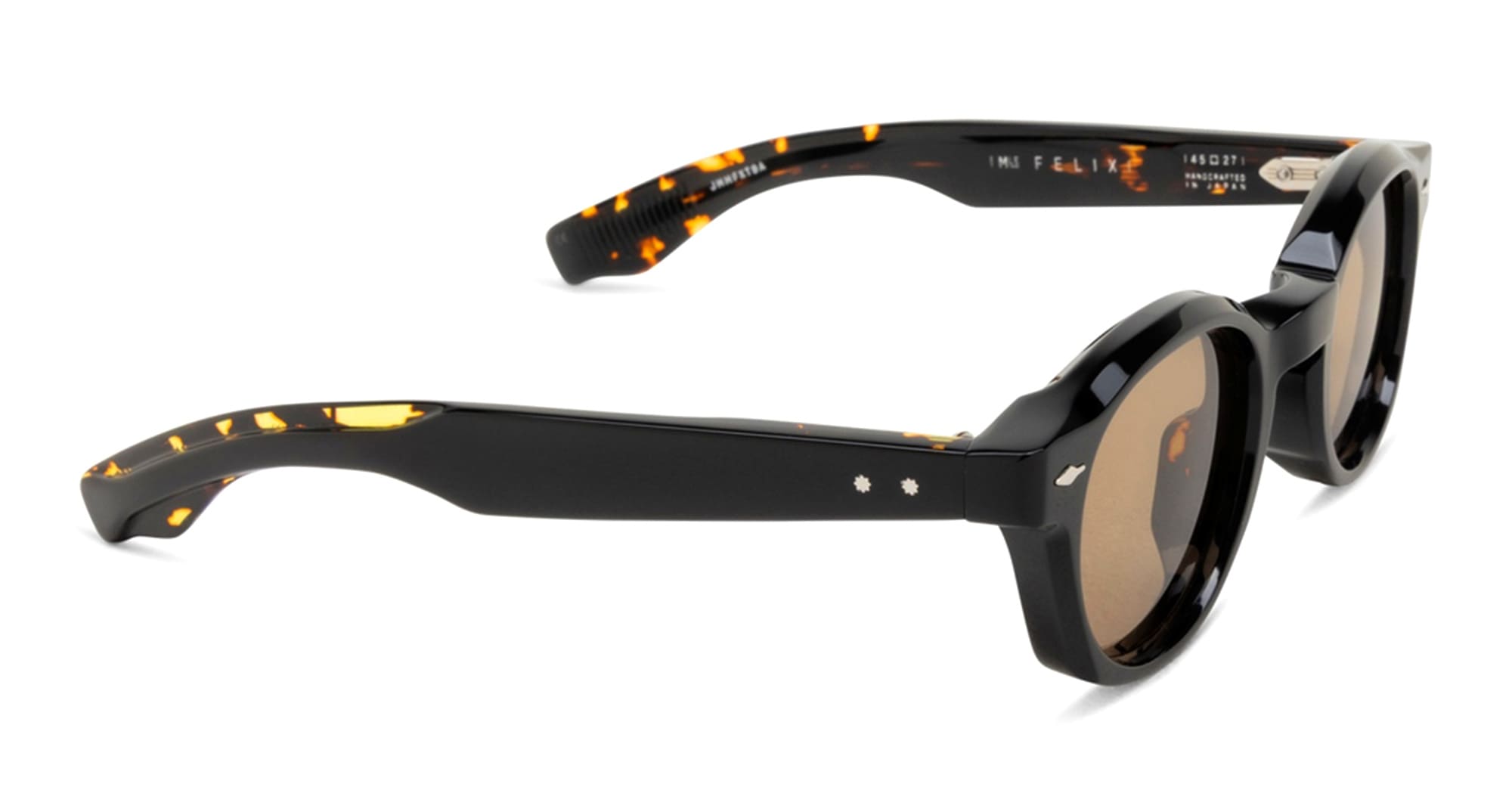 Ottica Mondello Roma - Jacques Marie Mage - JMMFXT-9A - FELIX 2 - NOIR 9 - Acetate - shape Panto - Black - EYEWEAR - SUNGLASSES - Unisex,Uomo,Donna,Women,Men - lens Clear - Made In Japan