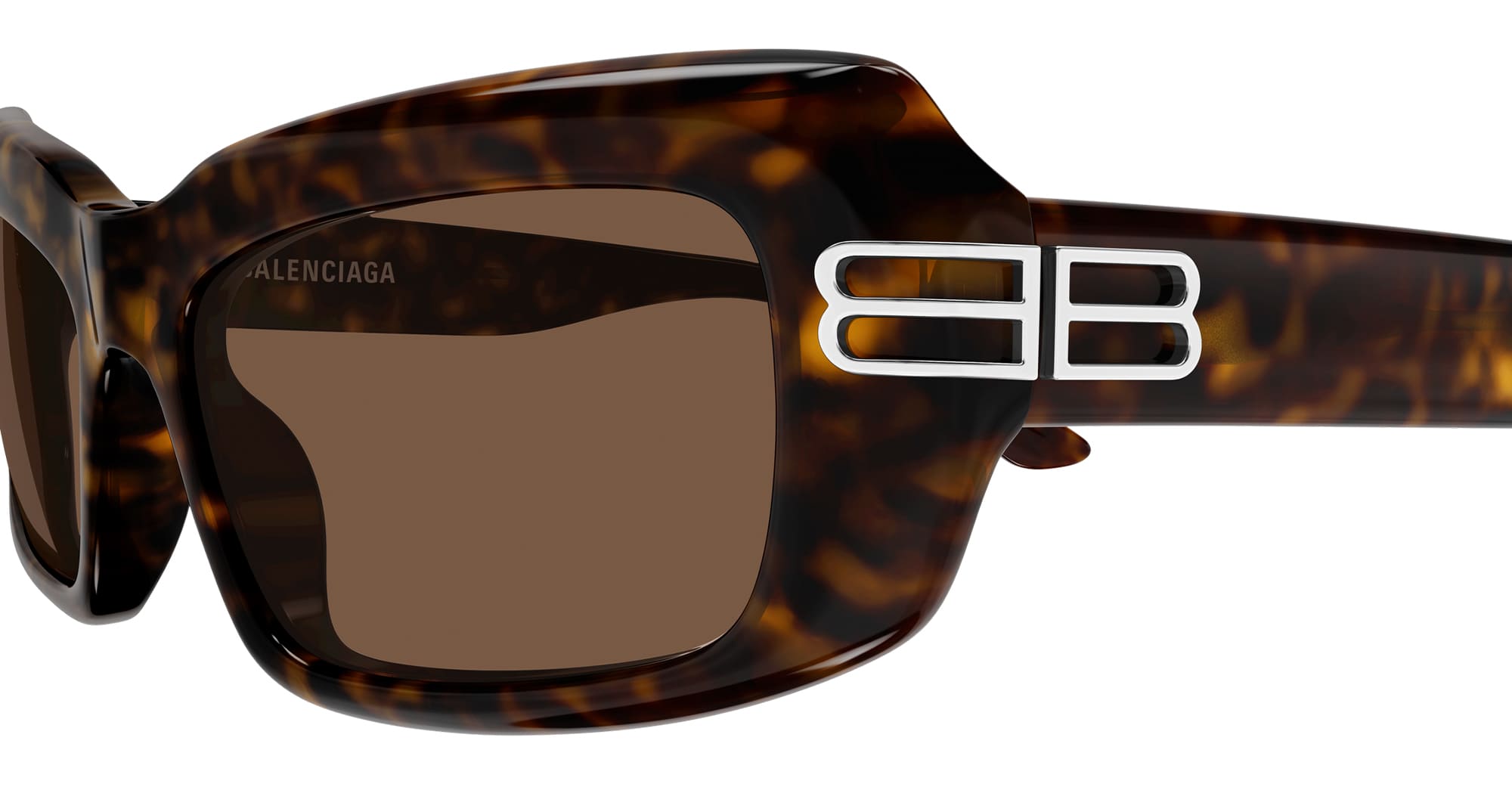 Ottica Mondello Roma - Balenciaga - BB0432S-002 - BB0432S-002 - HAVANA - Recycled acetate - shape Rectangular - Havana - EYEWEAR - SUNGLASSES - Donna,Women - lens Brown - Made In Japan
