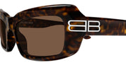 Ottica Mondello Roma - Balenciaga - BB0432S-002 - BB0432S-002 - HAVANA - Recycled acetate - shape Rectangular - Havana - EYEWEAR - SUNGLASSES - Donna,Women - lens Brown - Made In Japan