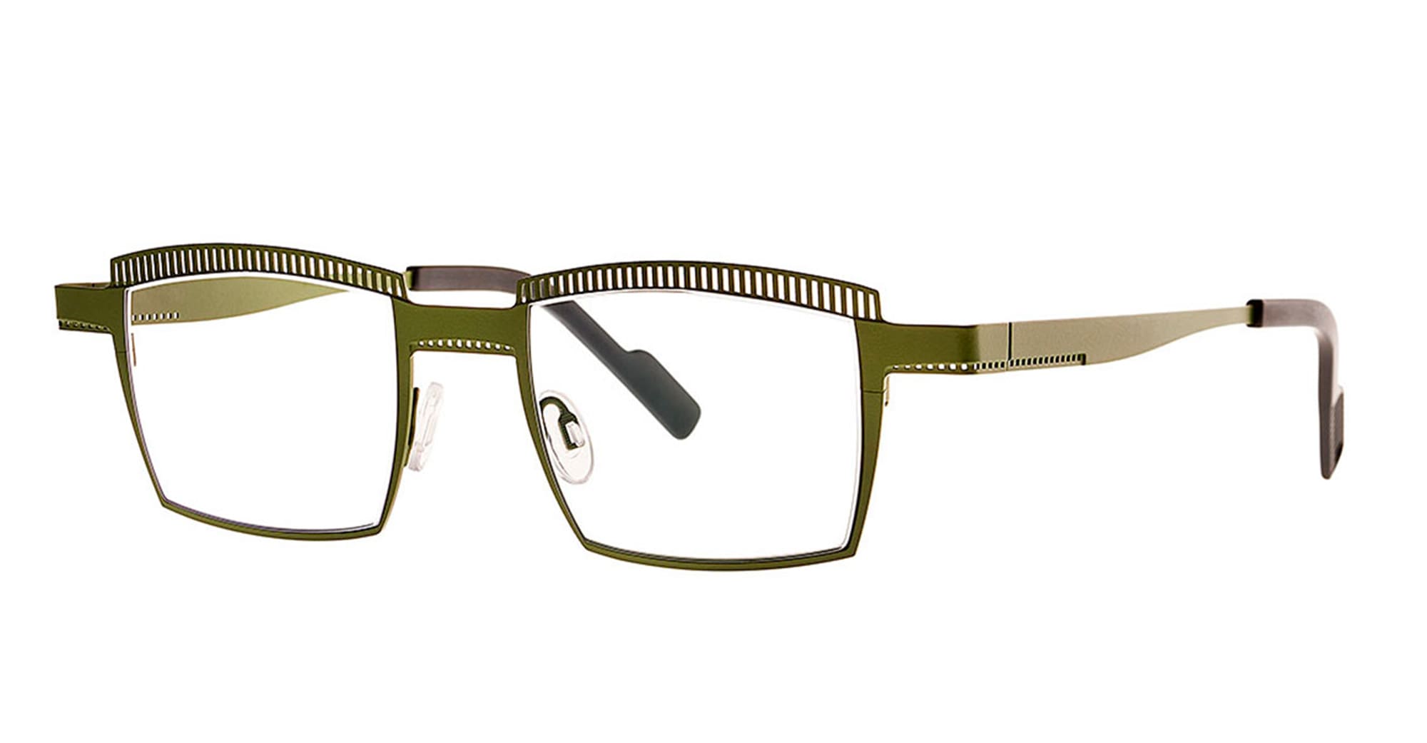 Ottica Mondello Roma - Theo eyewear - CRAY-184 - CRAYON - 184 CAPULET OLIVE RX - stainless steel - shape  - green - EYEWEAR - EYEGLASSES - Donna,Women - lens  - Made In Belgium