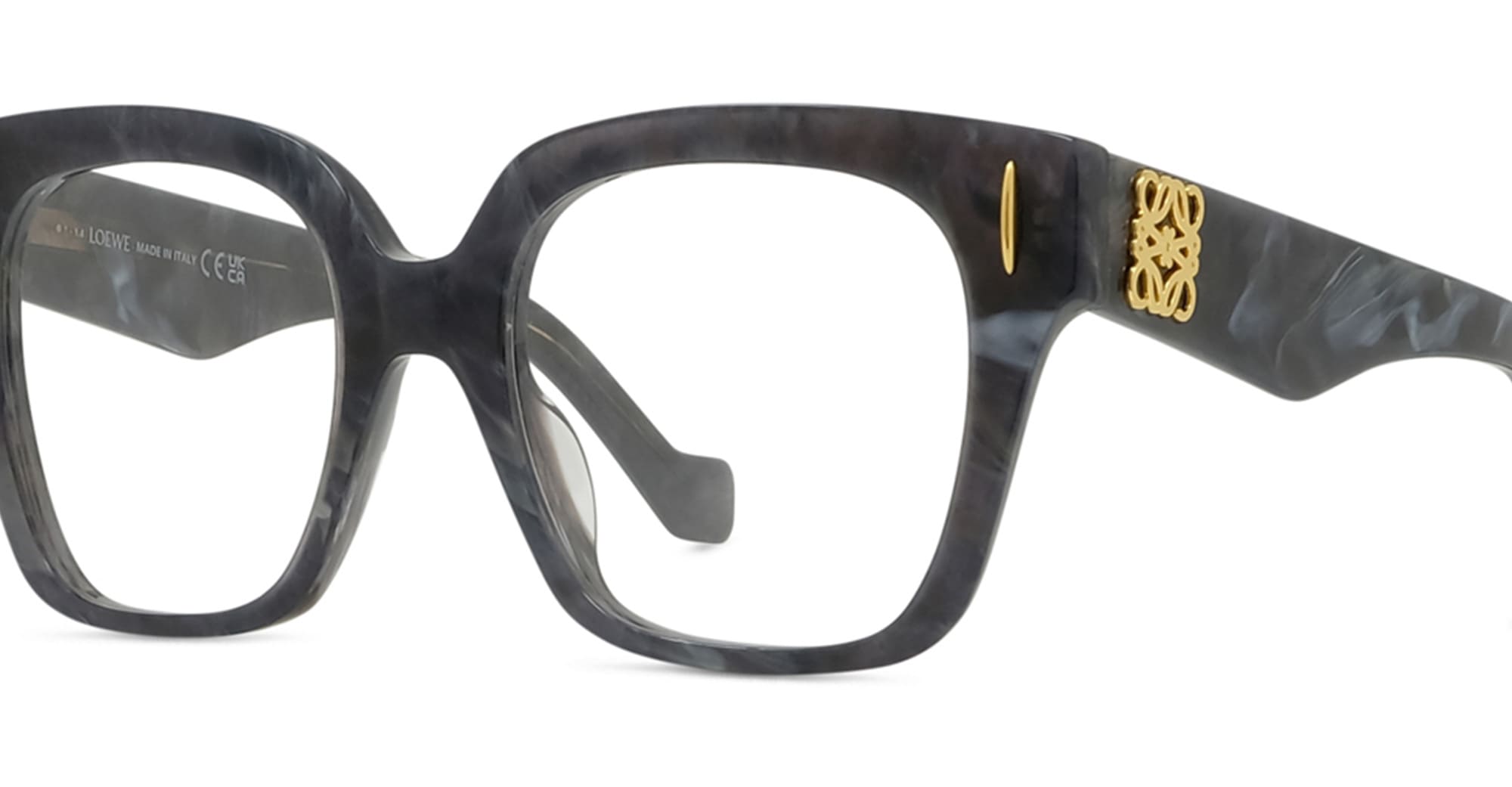 Ottica Mondello Roma - Loewe - LW50069I51063 - ANAGRAM LW50069I - SHINY BLACK RX - Acetate - shape Squared - Black - EYEWEAR - EYEGLASSES - Donna,Women - lens Clear - Made In Italy