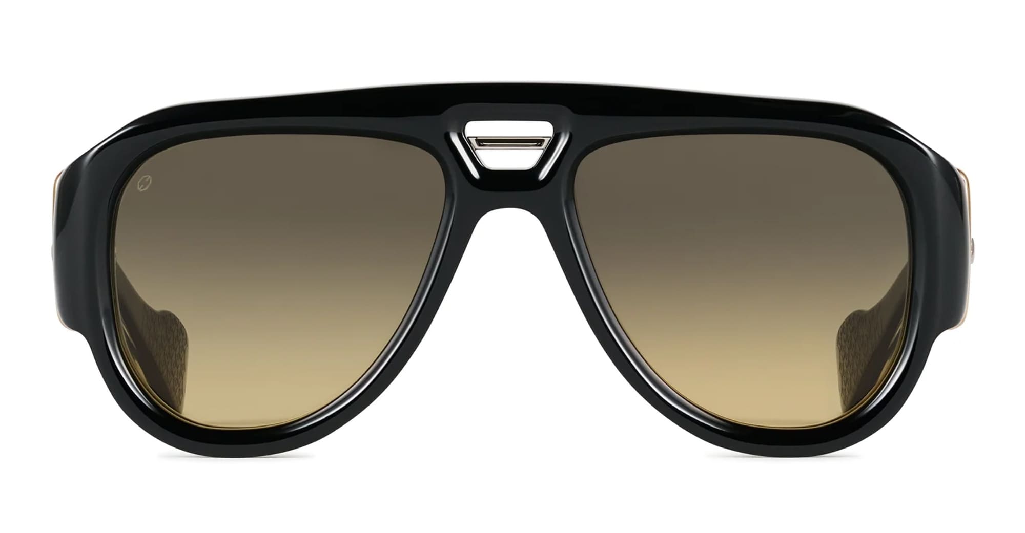 Ottica Mondello Roma - T HENRI - TRAE - TR2 - SHADOW II - Acetate - shape Aviator - Black - EYEWEAR - SUNGLASSES - Unisex,Uomo,Donna,Women,Men - lens gradient yellow - Made In Japan