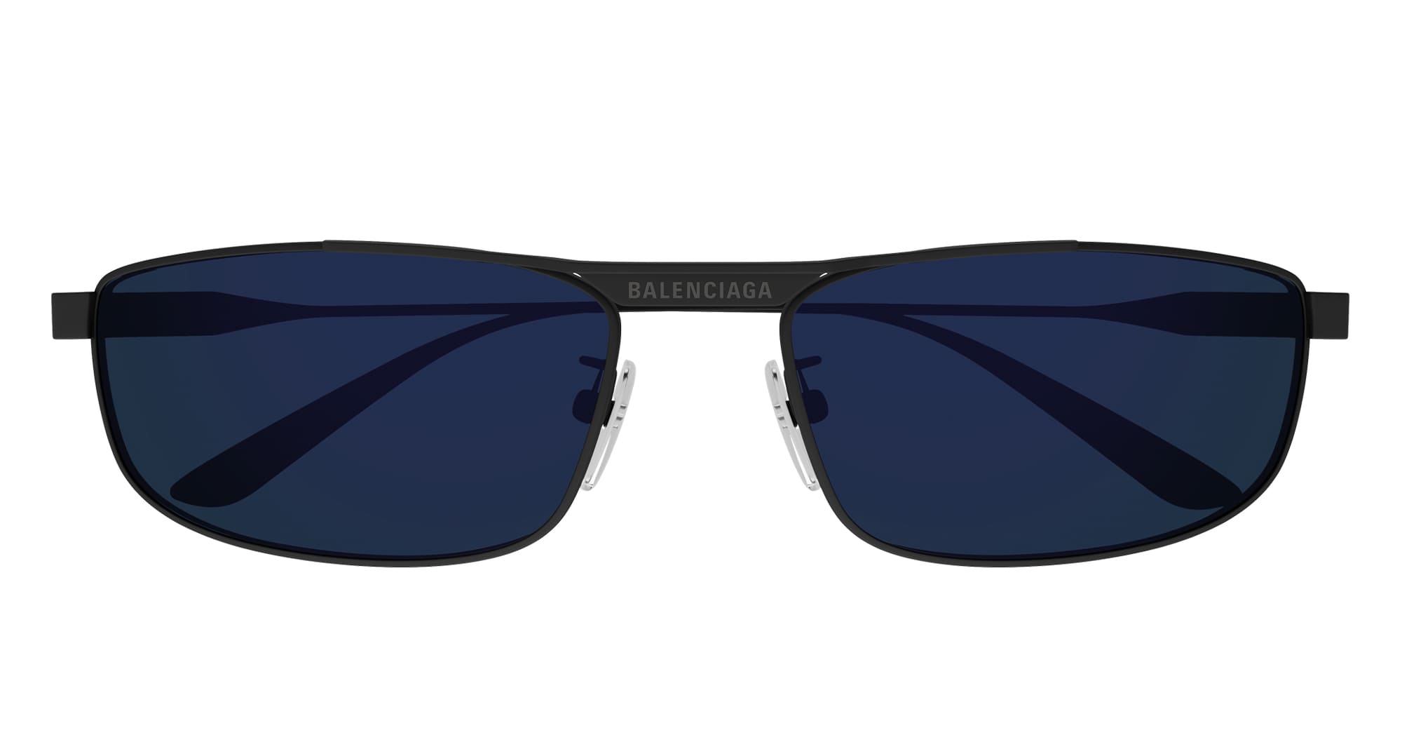 Ottica Mondello Roma - Balenciaga - BB0451S-002 - BB0451S-002 - GREY - Metal - shape Rectangular - grey - EYEWEAR - SUNGLASSES - Unisex,Uomo,Donna,Women,Men - lens Blue - Made In Italy