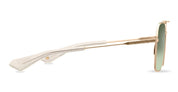 Ottica Mondello Roma - DITA - DTS111-57-07 - FLIGHT-SEVEN - BRUSHED WHITE GOLD - titanium, acetate - shape Navigator - white gold - EYEWEAR - SUNGLASSES - Unisex,Uomo,Donna,Women,Men - lens Gradient green - Made In Japan