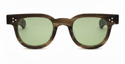 Ottica Mondello Roma - Julius Tart - JTPL-105SP-2B-GN-30 - FDR 48X24 - OLIVE GREEN SASA / GREEN LENS - Acetate - shape Round - green - EYEWEAR - SUNGLASSES - Unisex,Uomo,Donna,Women,Men - lens Green - Made In Japan