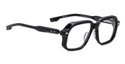 Ottica Mondello Roma - Jacques Marie Mage - JMMOT-88 - DOMOTO - BLACK RX - Acetate - shape Squared - Black - EYEWEAR - SUNGLASSES - Unisex,Uomo,Donna,Women,Men - lens Clear - Made In Japan