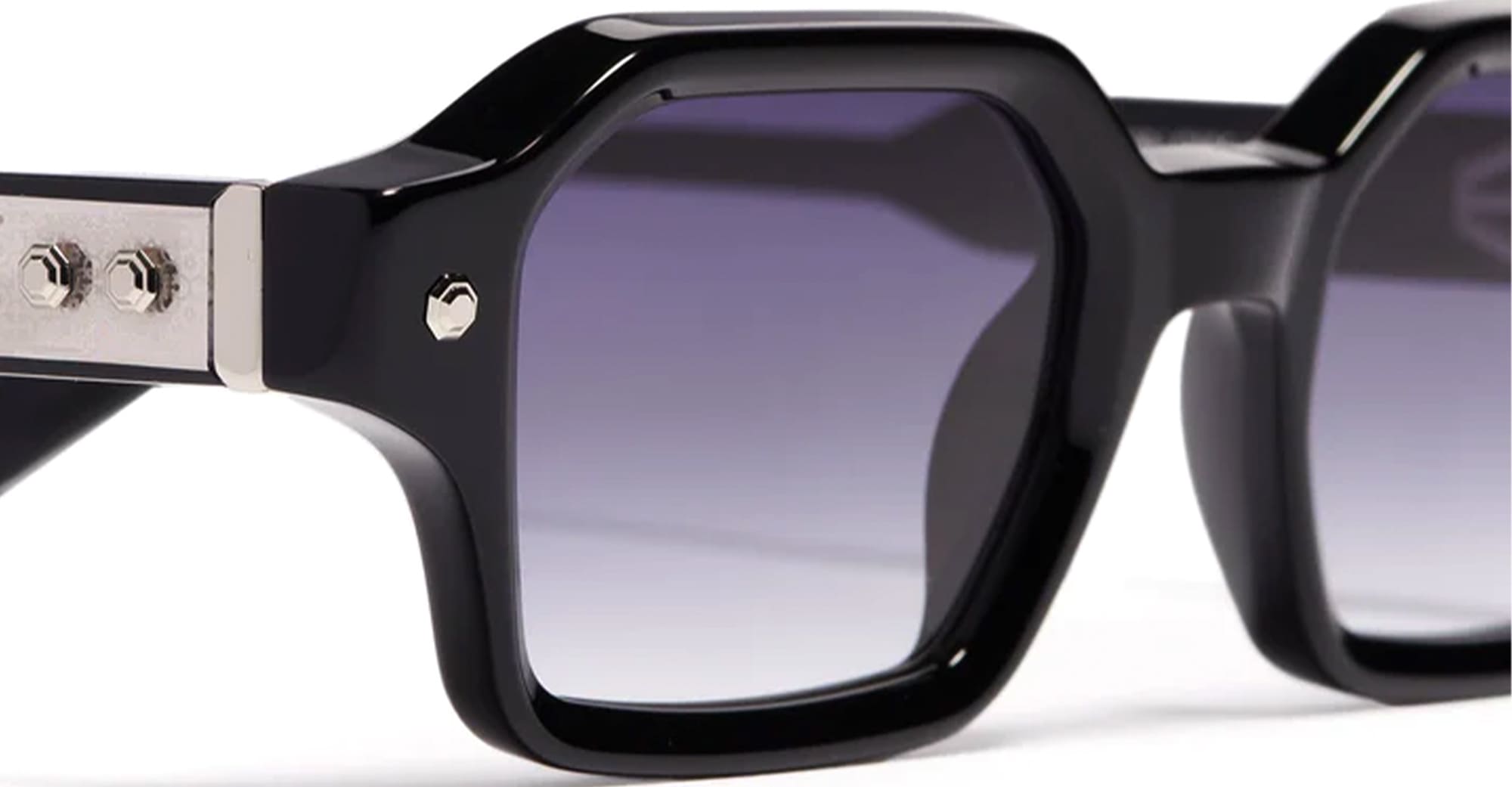 Ottica Mondello Roma - John Dalia - P09-C605 - PROJECT 09 - C605 Shiny Black/ Silver Plated - Metal - shape  - black, silver - EYEWEAR - SUNGLASSES - Unisex,Uomo,Donna,Women,Men - lens  - Made In France