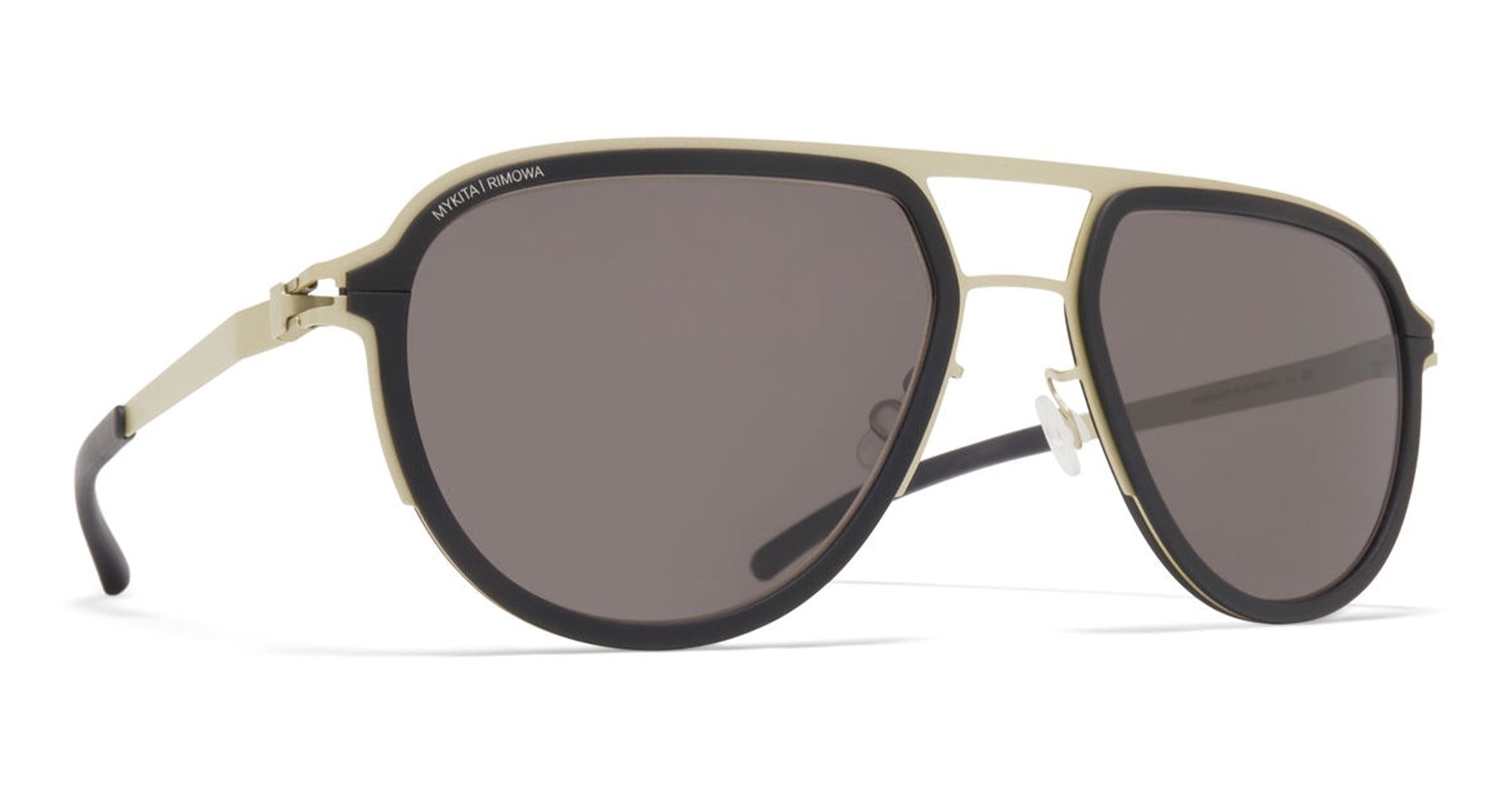  Brown Lens - stainless steel - shape Pilot - Black - EYEWEAR - SUNGLASSES - Unisex,Uomo,Donna,Women,Men - lens Brown - Made In Germany