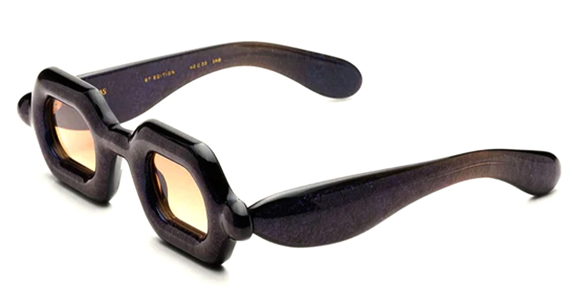 Ottica Mondello Roma - Paloceras - pebble-galaxy-glaze-sx - PEBBLE - GALAXY GLAZE SX - Acetate - shape Squared - Black - EYEWEAR - SUNGLASSES - Unisex,Uomo,Donna,Women,Men - lens Gradient brown - Made In China