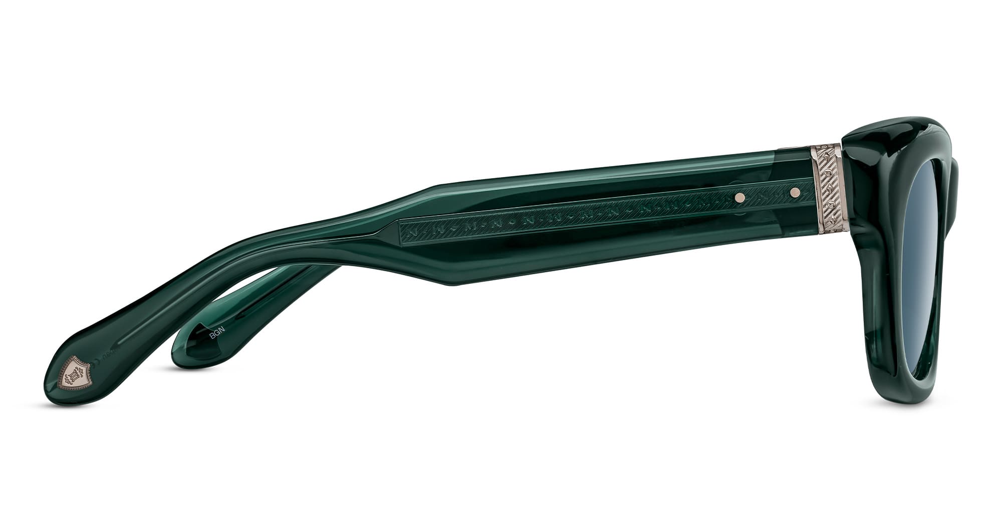Ottica Mondello Roma - Matsuda - M1042.SG.BGN.50 - M1042 - BOTTLE GREEN / BLUE GREY - Acetate - shape Squared - green - EYEWEAR - SUNGLASSES - Unisex,Uomo,Donna,Women,Men - lens Blue - Made In Japan