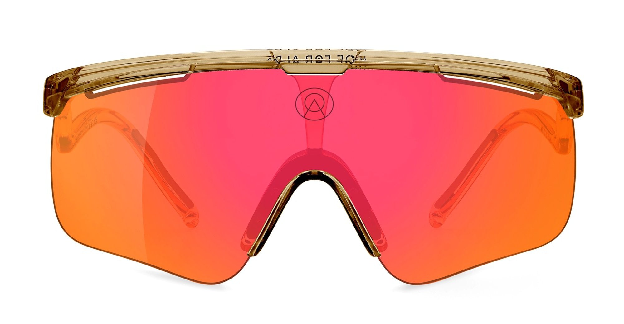  VZUM F-LENS FIRE - Tr90 - shape Mask - brown - EYEWEAR - SUNGLASSES - Unisex,Uomo,Donna,Women,Men - lens red - Made In Italy