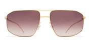 Ottica Mondello Roma - Mykita - 10088910 - SANTERI - GLOSSY GOLD / CEDAR BROWN GRADIENT - stainless steel - shape Navigator - Gold - EYEWEAR - SUNGLASSES - Unisex,Uomo,Donna,Women,Men - lens Gradient brown - Made In Germany