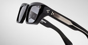 Ottica Mondello Roma - Jacques Marie Mage - JMMWK-10Y1 - DECADE COLLECTION: WALKER - DECADE - Acetate - shape Rectangular - Black - EYEWEAR - SUNGLASSES - Uomo,Men - lens Gradient grey - Made In Japan