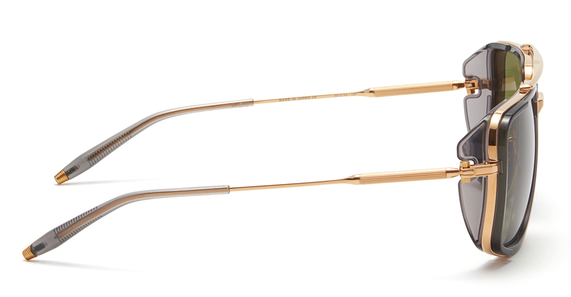 Ottica Mondello Roma - Akoni - AKS-500E-59 - STARGAZER - GOLD / DARK GREY CRYSTAL - Acetate, titanium - shape  - gold, grey - EYEWEAR - SUNGLASSES - Uomo,Men - lens  - Made In Japan