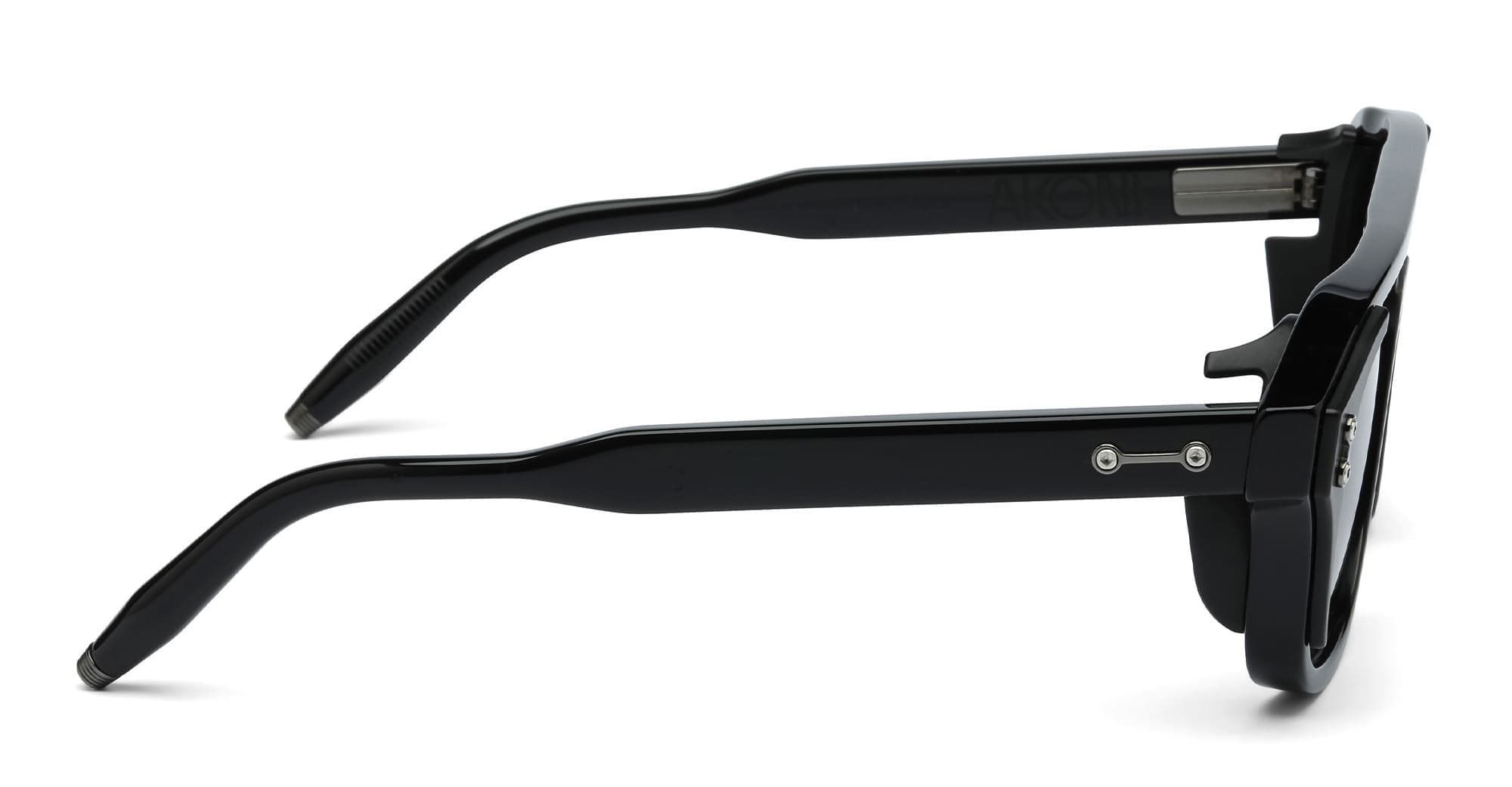 Ottica Mondello Roma - Akoni - AKS-517B-55 - PHOENIX - BLACK / BLACK MATTE - Acetate - shape  - Black - EYEWEAR - SUNGLASSES - Unisex,Uomo,Donna,Women,Men - lens  - Made In Japan