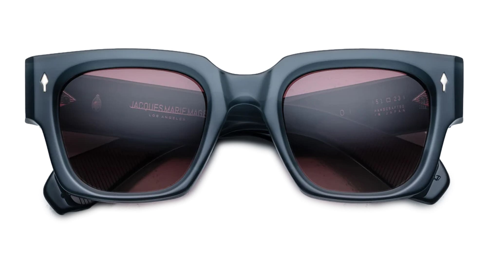 Ottica Mondello Roma - Jacques Marie Mage - JMMEZ-13Y - ENZO - MINK - Acetate - shape Squared - grey - EYEWEAR - SUNGLASSES - Unisex,Uomo,Donna,Women,Men - lens Pink - Made In Japan