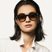 Ottica Mondello Roma - T HENRI - TAS007 - TUATARA - SHADOW II - Acetate - shape Panto - Black - EYEWEAR - SUNGLASSES - Unisex,Uomo,Donna,Women,Men - lens Gradient brown - Made In Japan