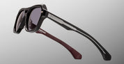 Ottica Mondello Roma - Jacques Marie Mage - JMMTAM-6P - TAMERLIS - BLOODSTONE - Acetate - shape Squared - Black, Red - EYEWEAR - SUNGLASSES - Unisex,Uomo,Donna,Women,Men - lens Grey - Made In Japan