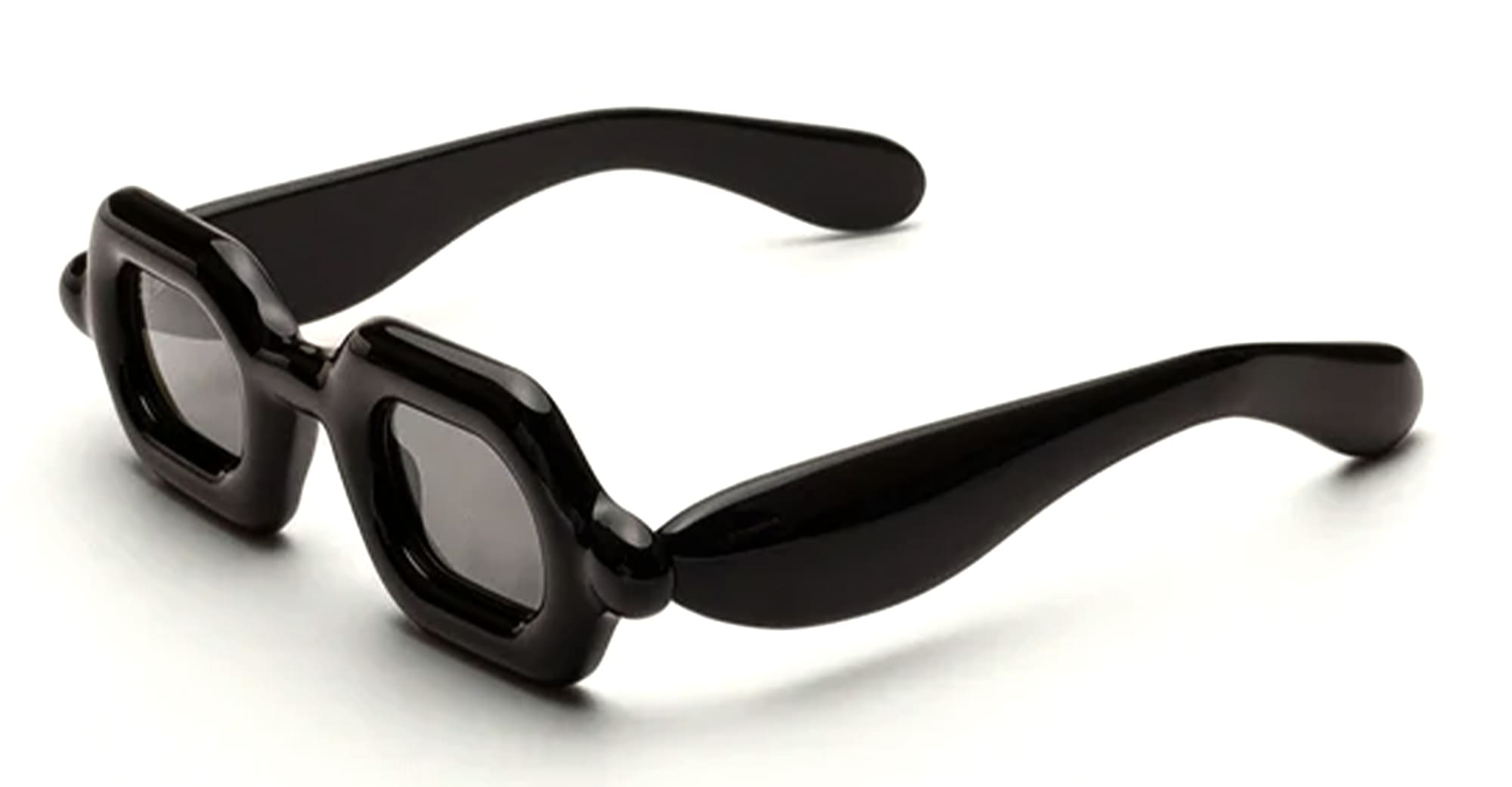 Ottica Mondello Roma - Paloceras - DB-SX - PEBBLE - Double Black SX - Acetate - shape Squared - Black - EYEWEAR - SUNGLASSES - Unisex,Uomo,Donna,Women,Men - lens Gradient grey - Made In China