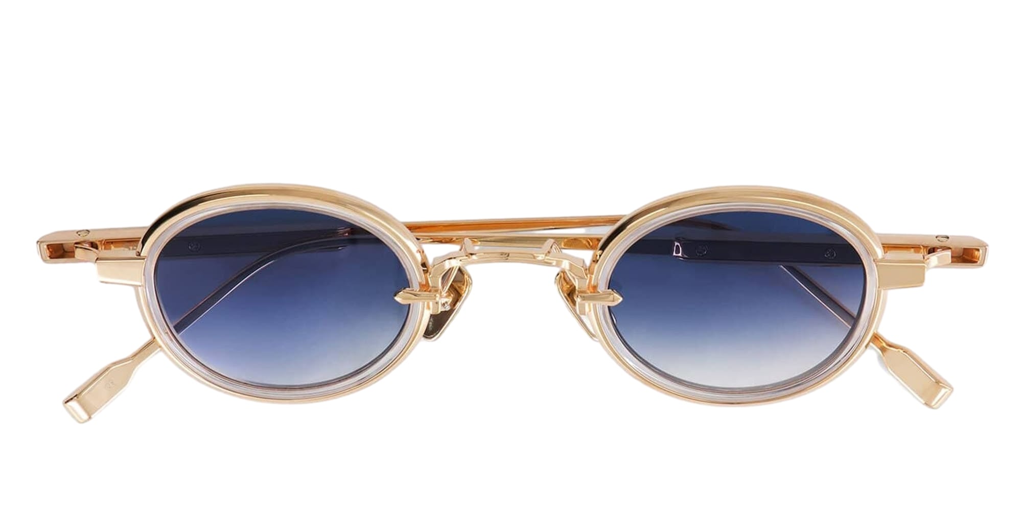 Ottica Mondello Roma - Sato - ALGEDI-T-RG-1 - ALGEDI-T RG - ROSE GOLD - Titanium - shape Oval - rose gold - EYEWEAR - SUNGLASSES - Unisex,Uomo,Donna,Women,Men - lens Gradient blue - Made In Japan