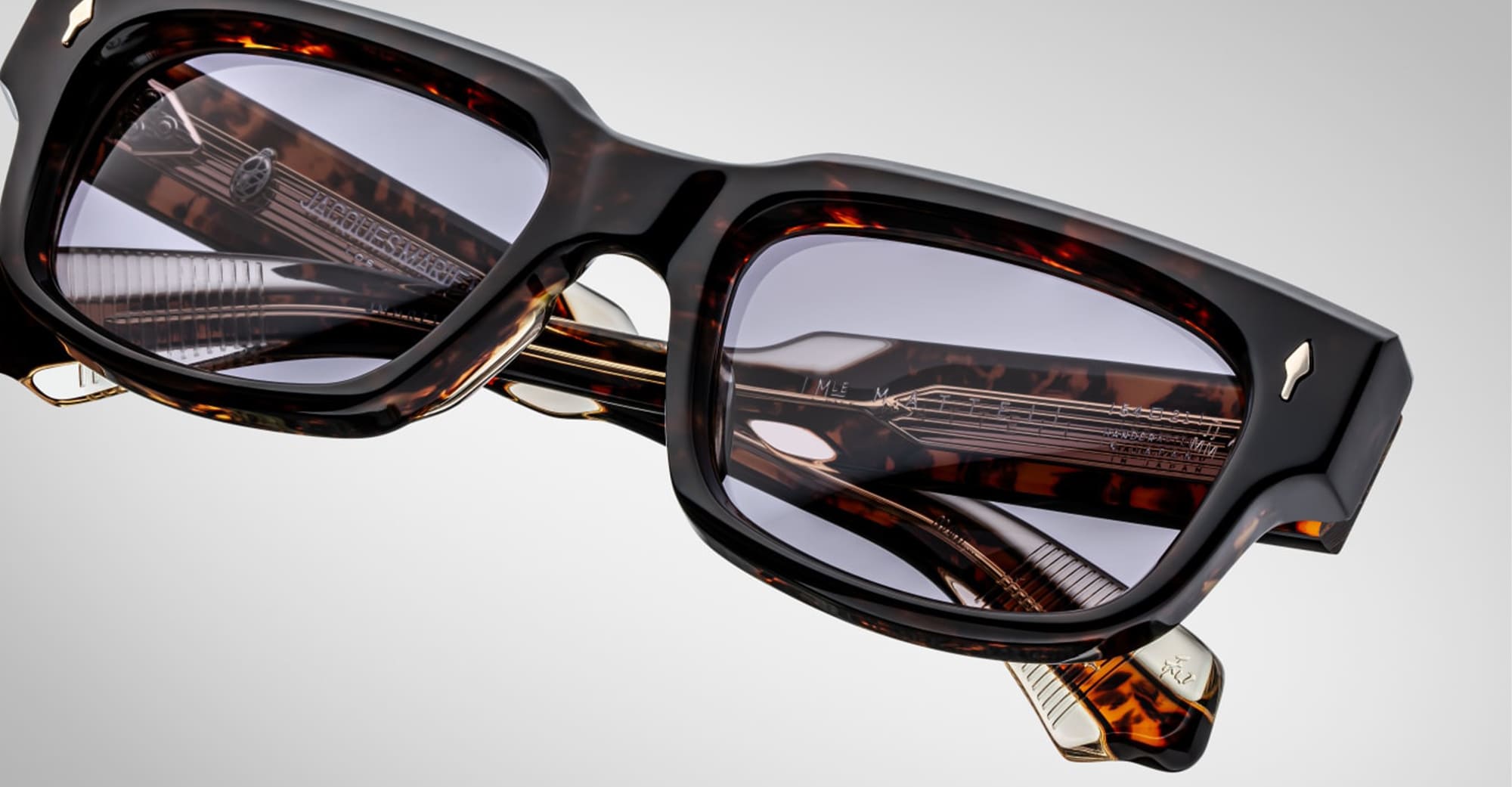 Ottica Mondello Roma - Jacques Marie Mage - JMMRZ-13V - MATTEI - BEAU - Acetate - shape Rectangular - Tortoise - EYEWEAR - SUNGLASSES - Unisex,Uomo,Donna,Women,Men - lens Blue - Made In Japan