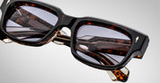 Ottica Mondello Roma - Jacques Marie Mage - JMMRZ-13V - MATTEI - BEAU - Acetate - shape Rectangular - Tortoise - EYEWEAR - SUNGLASSES - Unisex,Uomo,Donna,Women,Men - lens Blue - Made In Japan