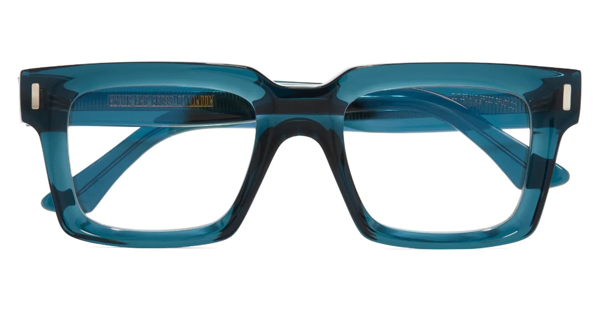 Ottica Mondello Roma - Cutler and Gross - CGOP-1386-52-12 - 1386 - DEEP TEAL RX - Acetate - shape Squared - blue - EYEWEAR - EYEGLASSES - Unisex,Uomo,Donna,Women,Men - lens Clear - Made In Italy